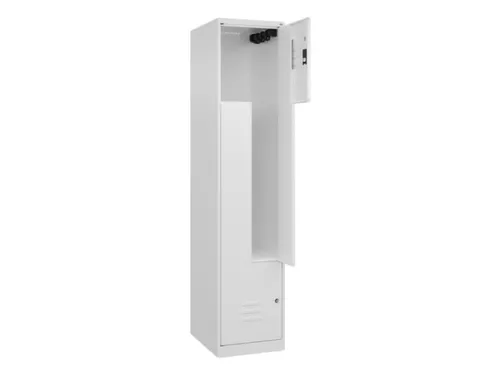 Z-garderobekast,HxBxD 1850x400x500mm,vak B 200/400mm,cil.-slot