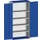 kast met geperforeerde platen,HxBxD 2000x1050x400mm,4xStalen bodem