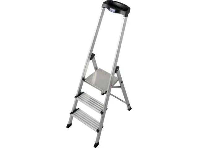 trapladder,eenzijdig,3trede(n),balk L 1,55m,aluminium