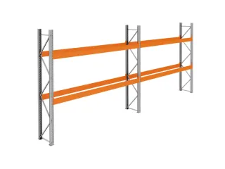 palletstelling,basis+1xaanbouw,HxBxD 3360x7500x750mm,vakl. 3400kg - 1