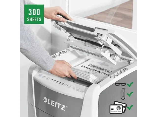 Papiervernietiger Leitz IQ Auto+ Office 300 P-4 snippers 4x28mm