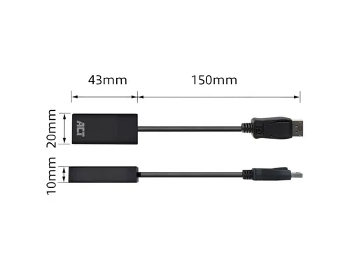 Adapter ACT DisplayPort naar HDMI 4K 0.15 meter