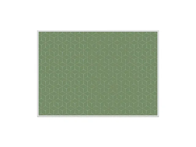 Set de table 45x32cm PVC Hexagone Vert 6 pièces