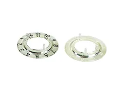 Wijzerplaat Voor 21mm Knop (Transparant - Zwart 12 Cijfers)