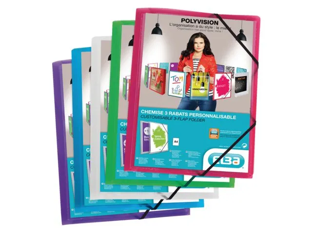 Elastomap Oxford Polyvision A4 incl. insteektas assorti polypropyleen