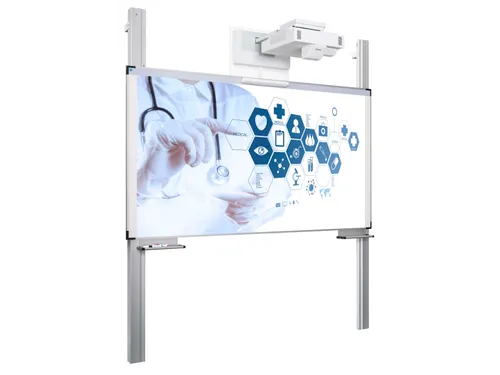 Projectiebord 126x231cm 16:9 kolom mat wit Extraflat finger touch