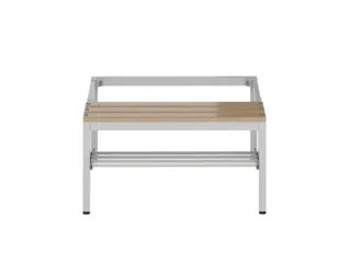 Zitbank v. garderobekast/lockersysteem 420x800x800mm hardhout rooster - 2