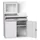 pc-kast monitorvak 1650x1050x550mm toetsenbordblad RAL7035+RAL7035