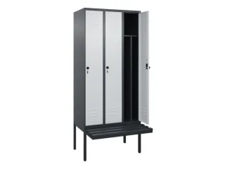 locker voor scheiding van kleding,HxBxD 2120x900x815mm,3vak - 2