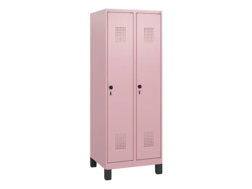 schoollocker,HxBxD 1630x600x500mm,2vak,vak B 300mm,draaigrendel,voeten