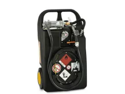 brandstoftrolley,60l,m. handpomp,tapventiel,HxLxB 380x900x530mm