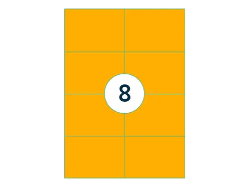 Etiket Rillprint 105x74mm fluororanje 800 etiketten