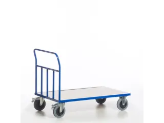 kopwandwagen,draagverm. 500kg,laadvl. LxB 1200x800mm,houtplaat,1wand - 12