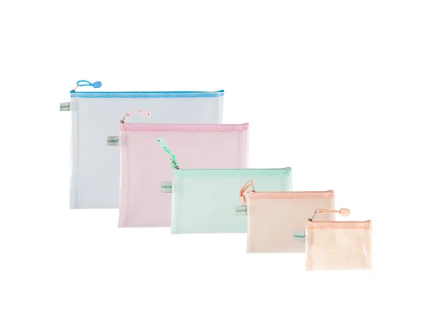 Pochette à fermeture éclair Foldersys EVA A7 sans PVC orange pastel