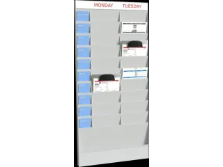 kantoorplanner,basismodule,20vakken,HxBxD 1263x580x46mm - 1
