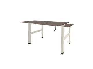 Dextro Slinger Duo zit/sta Bureau 180cm frame Wit blad Logan Eik - 1