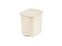 Rechthoekige pedaalemmer 5 Liter Wit