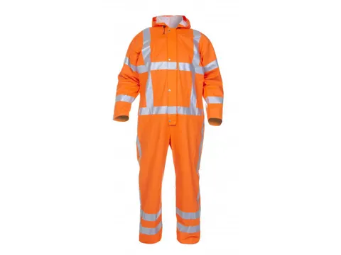 Hydrowear Overton hi-vis overall, fluo oranje, maat S, per stuk