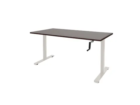 Slinger Bureau Zit-sta Wit Poot 160x80cm Blad Logan Eiken
