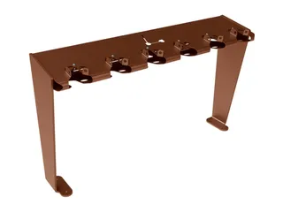 Steprek voor 6 steppen L 1006mm eenzijdig roesteffect - 3