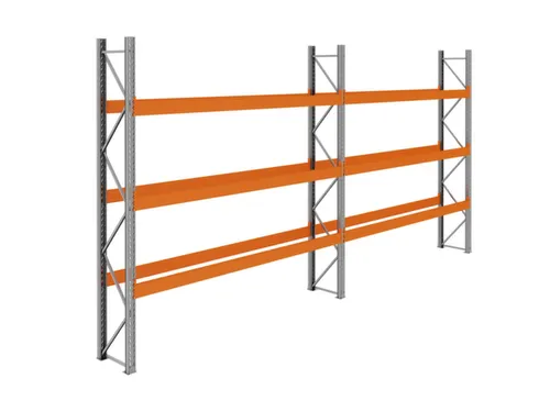 palletstelling,basis+1xaanbouw,HxBxD 3990x7500x750mm,vakl. 3400kg