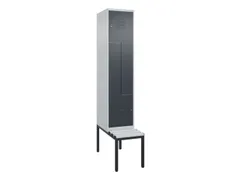 Z-garderobekast,HxBxD 2120x400x815mm,2vak,vak B 400mm,cil.-slot