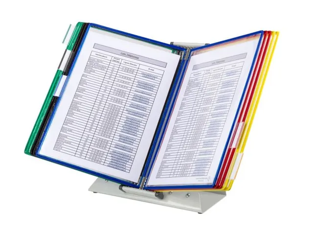 Zichtpanelensysteem Tarifold Bureauset A4 Grijs met 10 tassen Assorti