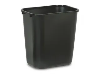 Rechthoekige Afvalbak 27 Liter Zwart - 1