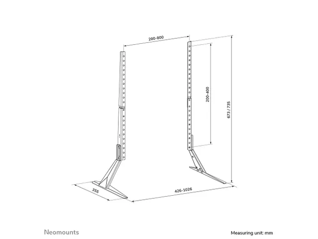 Neomounts DS45-430BL19 Support de bureau pour écran à poser 1 écran