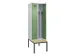 locker met bank,voor scheiding van kleding,HxBxD 2120x600x815mm,2vak