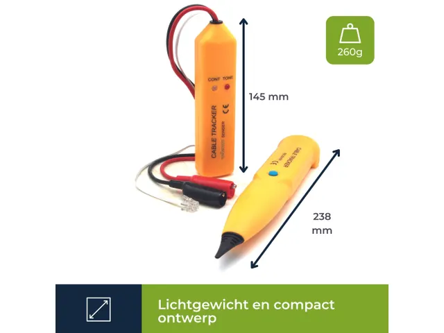 Multifunctionele kabelzoeker kabeltester met toongenerator en signaal
