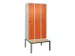 locker voor scheiding van kleding,HxBxD 2120x900x815mm,3vak