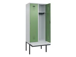 locker met bank,HxBxD 2120x800x815mm,2vak,vak B 400mm,cilinderslot
