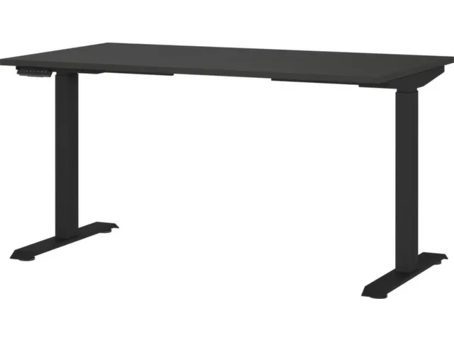 Elektrisch ihv bureau,HxBxD 720-1200x1400x800mm,blad grafiet