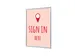 Cadre clipsable A1 Set complet Impression "SIGN IN HERE" Rouge