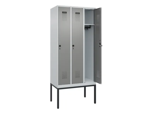 locker,HxBxD 2120x900x500mm,3vak,vak B 300mm,draaigrendel