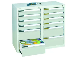 ladekast HxBxD 900x1000x500mm 12laden vergrendeling RAL7035 - 2