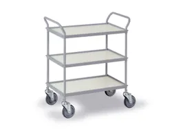 Universele Wagen 150kg Lxb 660x340mm 3 Etages Met Beugel Zilvergrijs
