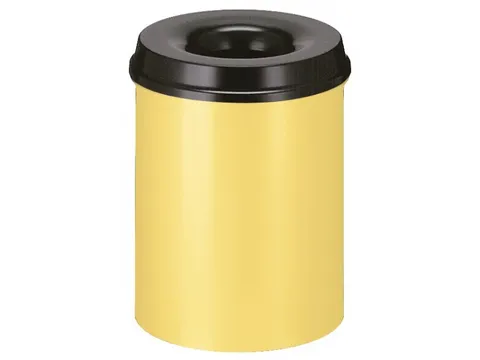 Vlamdovende papierbak 15 Liter Geel