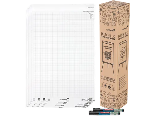 Legamaster SKETCH ECO Flipoverpapier 98x65cm Raster 5x 20vel