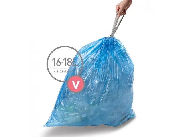 Simplehuman Afvalzak code V 16-18 liter blauw 60 stuks