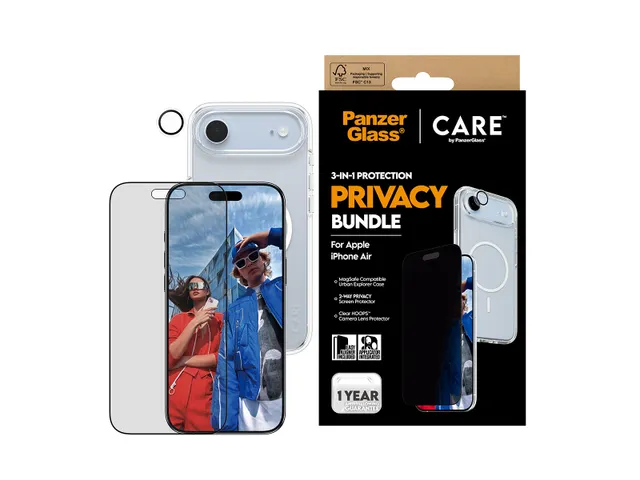 PanzerGlass | CARE by 3-in-1 Flagship Privacy Bundle iPhone Air,