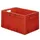 Euronorm Stapelkrat Hxlxb 320X600X400Mm 60L Wanden/bodem Gesloten Rood