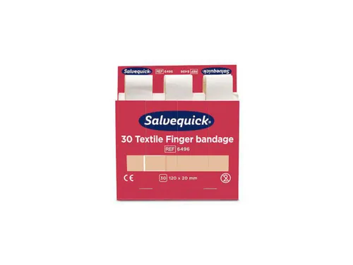 Salvequick 6496 lange vingerpleisters, L 12 x B 2 cm, 6 navullingen va