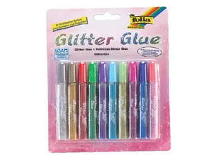 Glitterlijm Folia 9.5ml 10 kleuren - 1