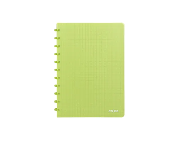 Schrift Atoma A4 ruit 5x5mm 144blz 90gr PP transparant assorti