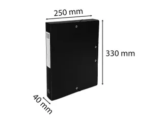 Klasseerdoos OPAK PP rug 40mm zwart - 11