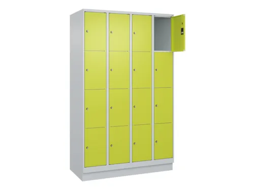 lockerkast,HxBxD 1950x1200x500mm,4x4vakken,vak B 300mm,cil.-slot