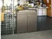 Station de tri sélectif 3x45l corps moka doux trappes inox