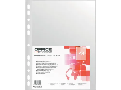 Office Products showtas A4 40 micron 11-gaats Glashelder 100 stuks